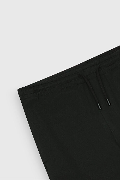 Standart Fit Normal Kesim Cepli Beli Bağlamalı Rahat Haki Örme Pantolon resmi