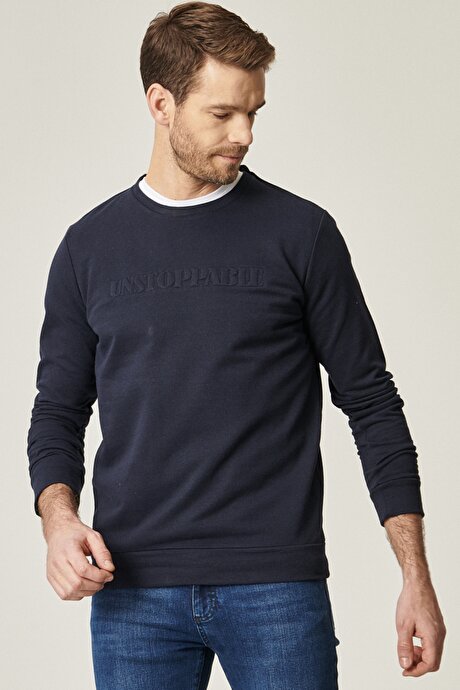 Lacivert Sweatshirt resmi