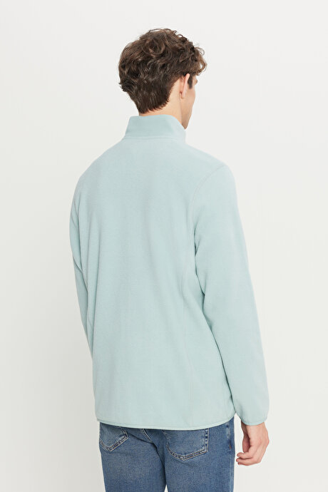 Anti-Pilling Tüylenme Yapmayan Standart Fit Bato Yaka Sweatshirt Ceket CAGLA Polar resmi