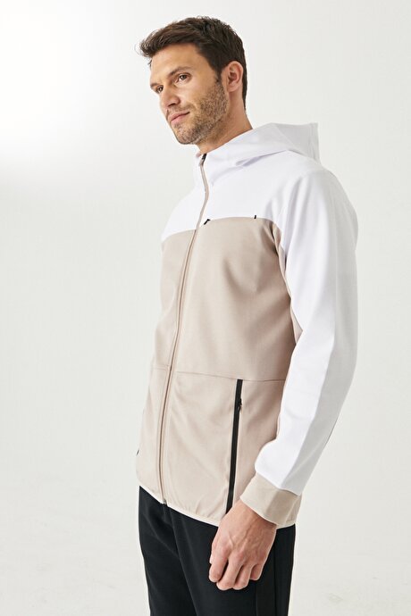 Bej-Beyaz Sweatshirt resmi
