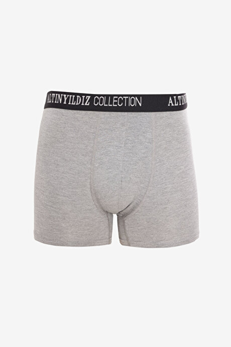 Yumuşak Dokulu 2'li Paket Gri Boxer resmi