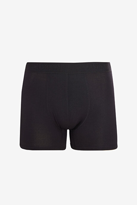 Yumuşak Dokulu 2'li Paket Siyah Boxer resmi