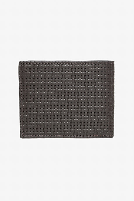 %100 Deri Kahverengi Cüzdan resmi