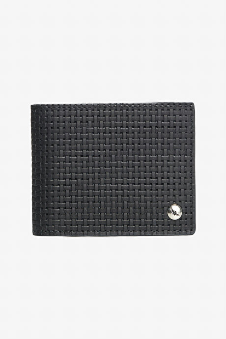 %100 Deri Siyah Cüzdan resmi