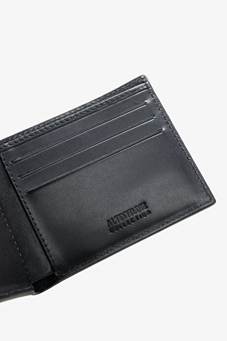 %100 Deri Siyah Cüzdan resmi