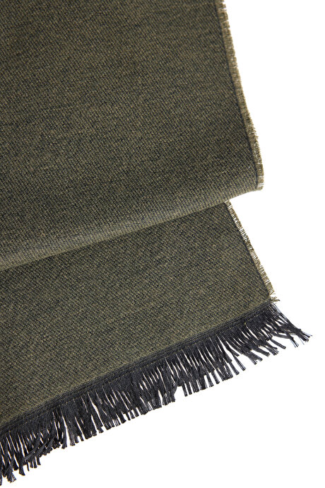 Yumuşak Dokulu Sıcak Tutan Haki Atkı resmi