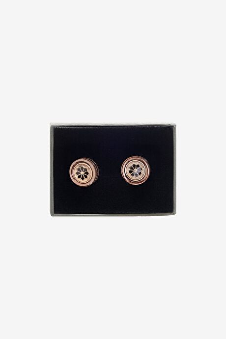 %100 Metal Bronz Kol Düğmesi resmi