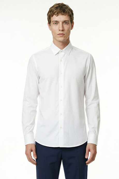 Comfort Fit Rahat Kesim Yan Cepli Esnek Lacivert Pantolon resmi