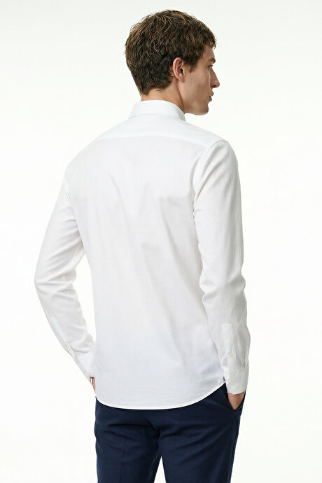 Comfort Fit Rahat Kesim Yan Cepli Esnek Lacivert Pantolon resmi