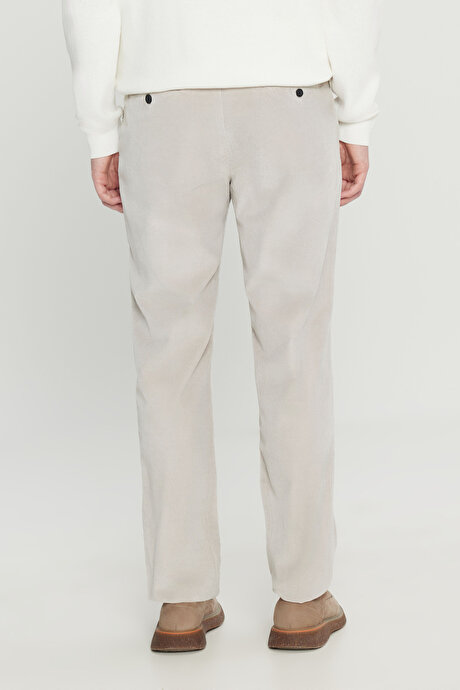 Pamuklu Slim Fit Dar Kesim Desenli Yan Cepli Taş Pantolon resmi