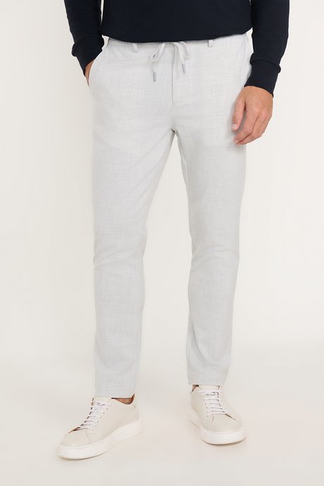Jogger Slim Fit Dar Kesim Yan Cepli Beli Bağlamalı Taş Pantolon resmi