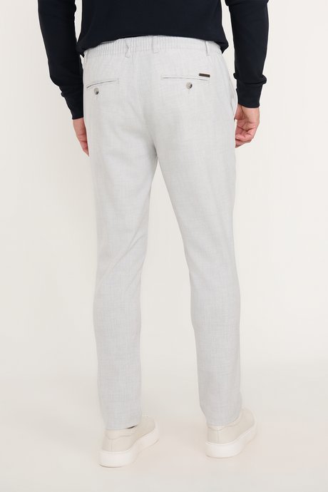 Jogger Slim Fit Dar Kesim Yan Cepli Beli Bağlamalı Taş Pantolon resmi