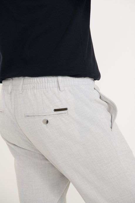 Jogger Slim Fit Dar Kesim Yan Cepli Beli Bağlamalı Taş Pantolon resmi