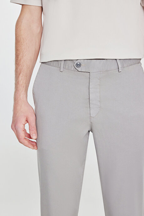 Slim Fit Dar Kesim Yan Cepli Casual Taş Pantolon resmi