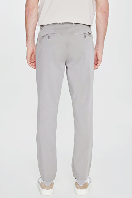 Slim Fit Dar Kesim Yan Cepli Casual Taş Pantolon resmi