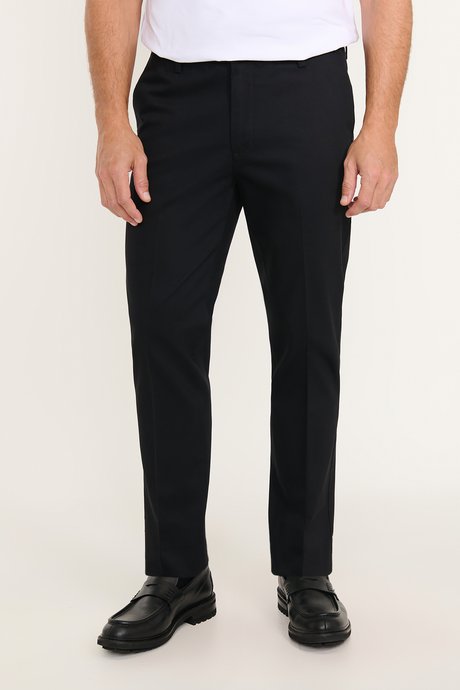 Pamuklu Slim Fit Dar Kesim Yan Cepli Esnek Siyah Pantolon resmi
