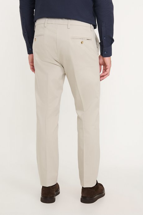 Pamuklu Slim Fit Dar Kesim Yan Cepli Esnek Taş Pantolon resmi