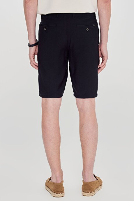 Yumuşak Dokulu Jogger Slim Fit Dar Kesim Beli Bağlamalı Yan Cepli Siyah Şort resmi
