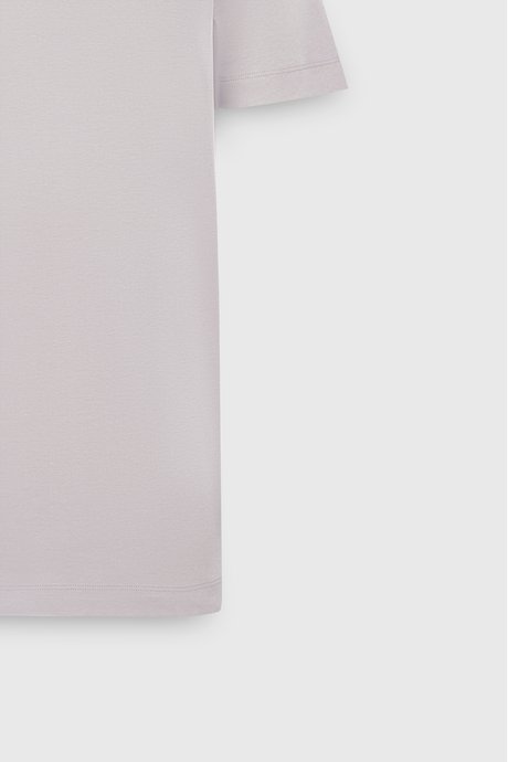 %100 Pamuk Modern Fit Bisiklet Yaka Basic Taş Tişört resmi