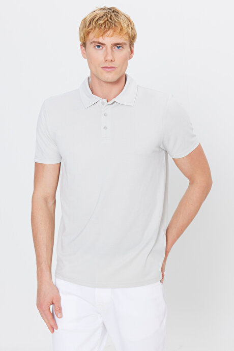 Standart Fit Normal Kesim Polo Yaka Taş Tişört resmi