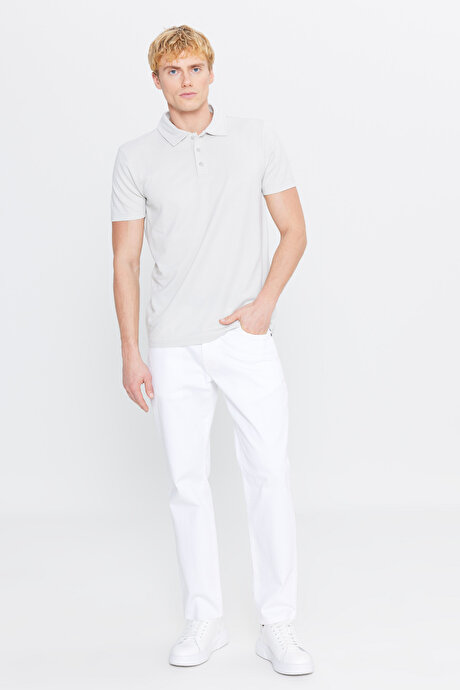 Standart Fit Normal Kesim Polo Yaka Taş Tişört resmi