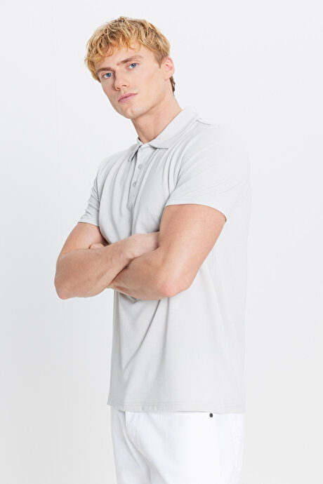 Standart Fit Normal Kesim Polo Yaka Taş Tişört resmi