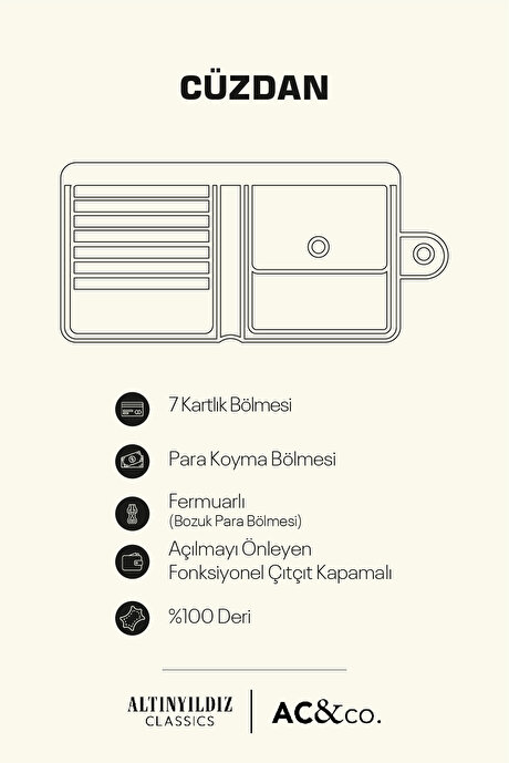 %100 Deri Klasik Siyah Cüzdan resmi