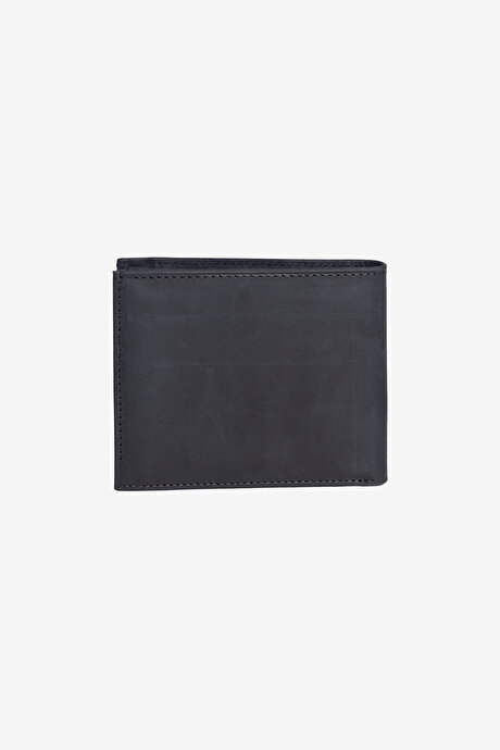 %100 Deri Siyah Cüzdan resmi