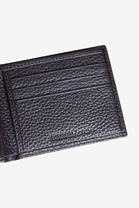 %100 Deri Kahverengi Cüzdan resmi