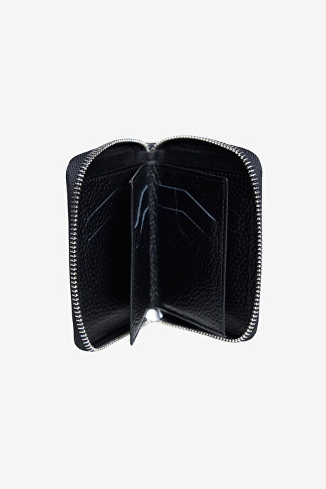 %100 Deri Siyah Cüzdan resmi