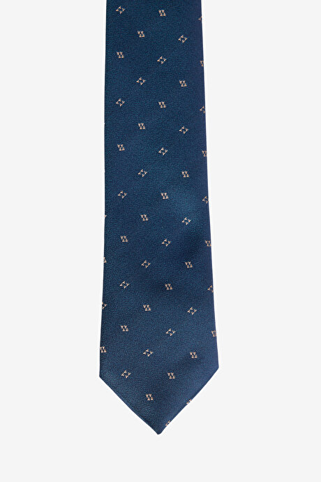 Desenli Yeşil-Bej Kravat resmi