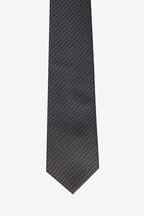 Desenli Siyah-Beyaz Kravat resmi