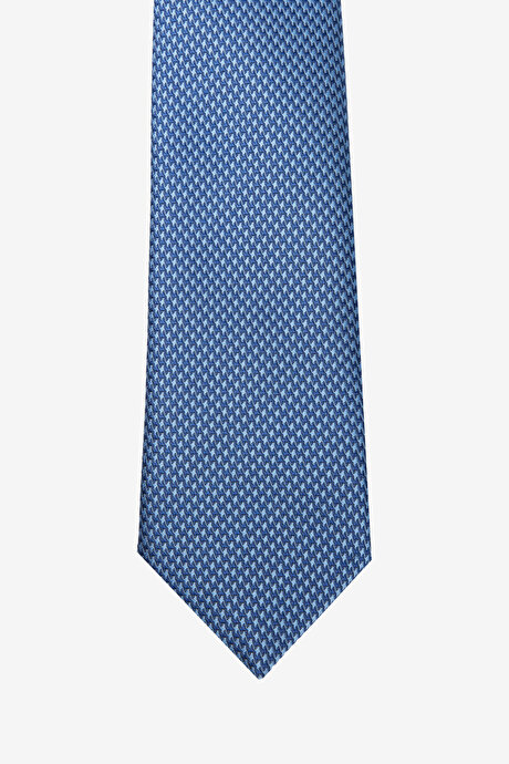 Desenli Lacivert-Mavi Kravat resmi
