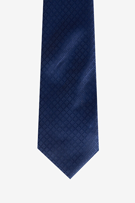 Desenli Lacivert Kravat resmi