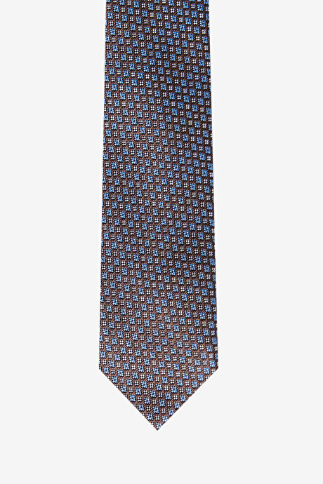 Desenli Kahve-Mavi KravatACE212610026KVM