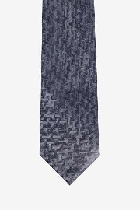 Desenli Gri Kravat resmi