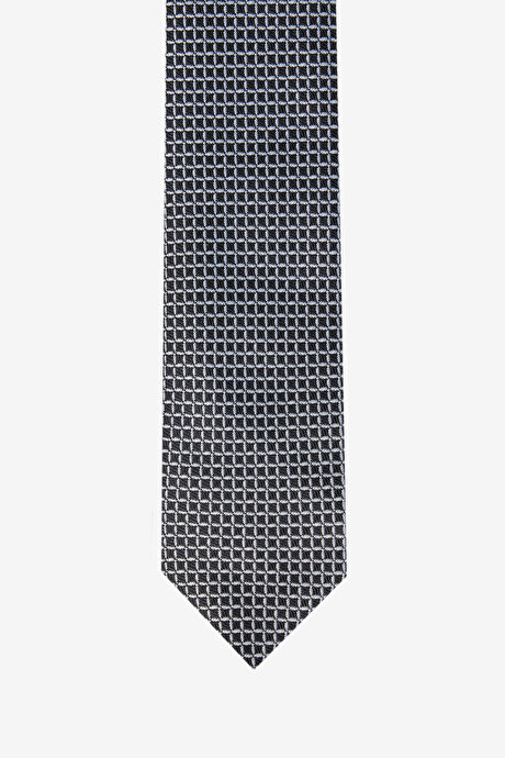 Desenli Siyah-Beyaz Kravat resmi