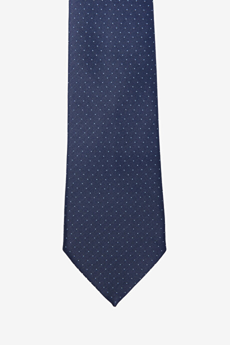 Desenli Lacivert-Mavi Kravat resmi