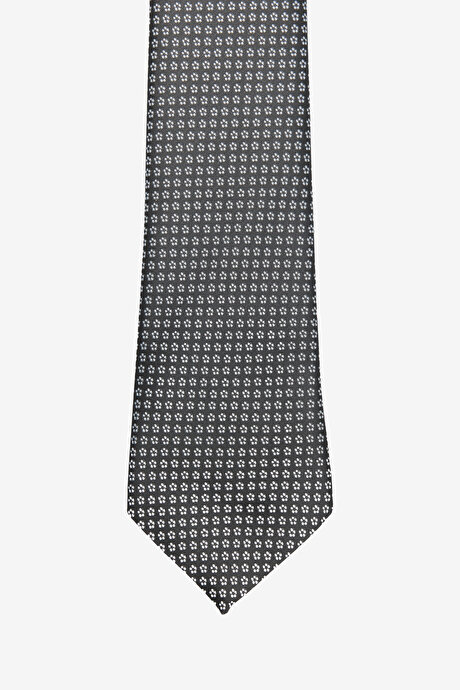 Desenli Siyah-Gri Kravat resmi