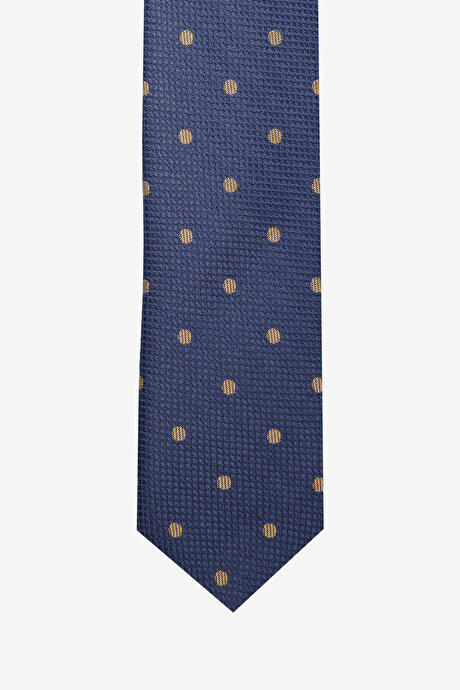Desenli Lacivert-Sarı Kravat resmi