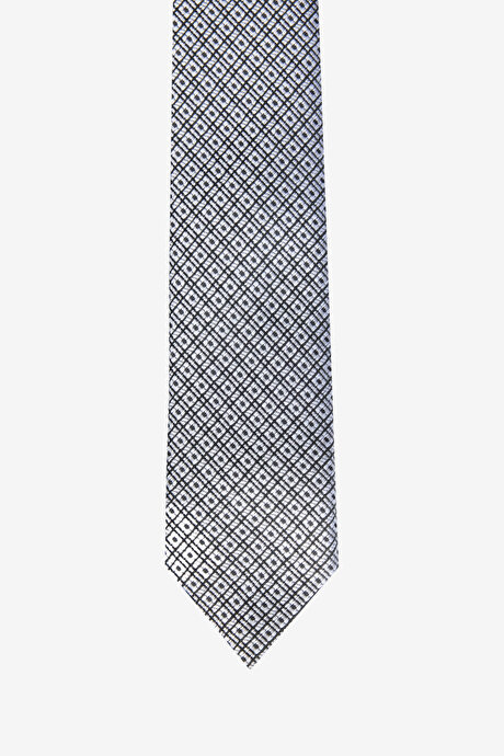 Desenli Gri-Siyah Kravat resmi