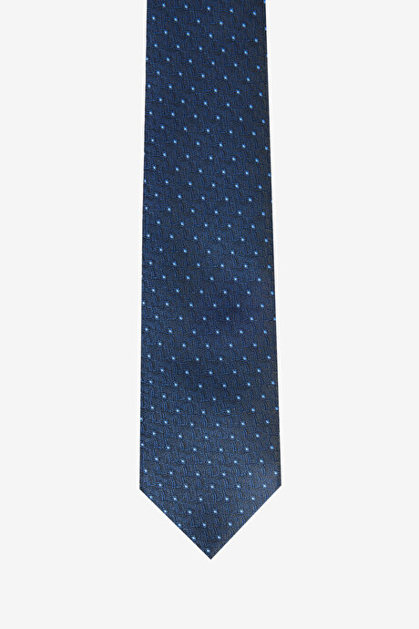 Desenli Lacivert-Mavi Kravat resmi