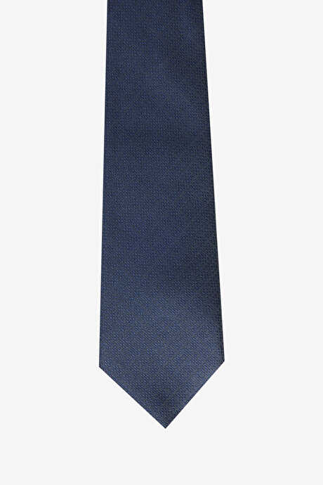 Desenli Lacivert-Siyah Kravat resmi