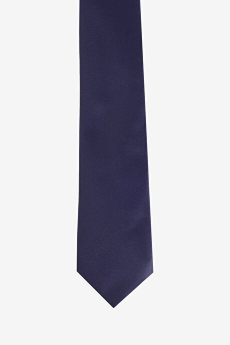 Desenli Lacivert Kravat resmi