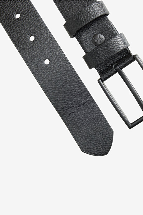 Desenli Klasik Siyah Kemer resmi