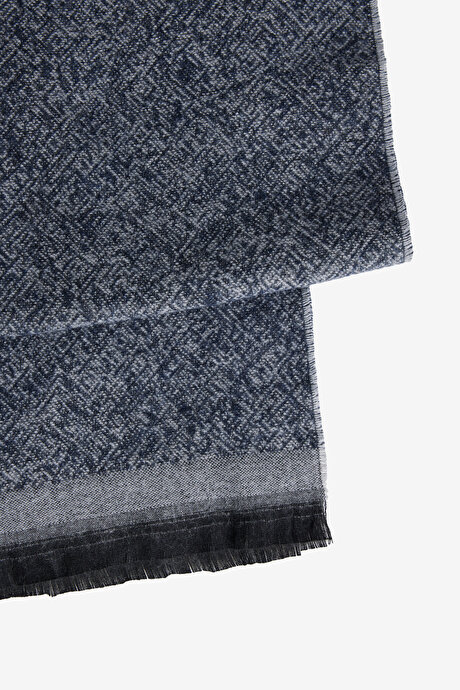 Desenli Standart Fit Lacivert-Gri AtkıACE282610004LAG