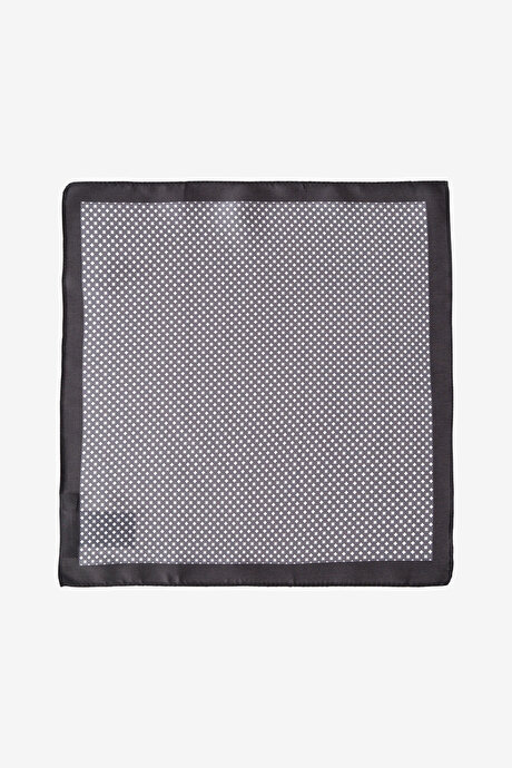 Desenli Gri-Beyaz Mendil resmi