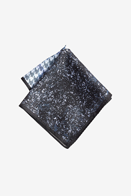 Desenli Gri-Siyah Mendil resmi