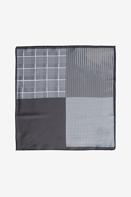 Desenli Gri Mendil resmi