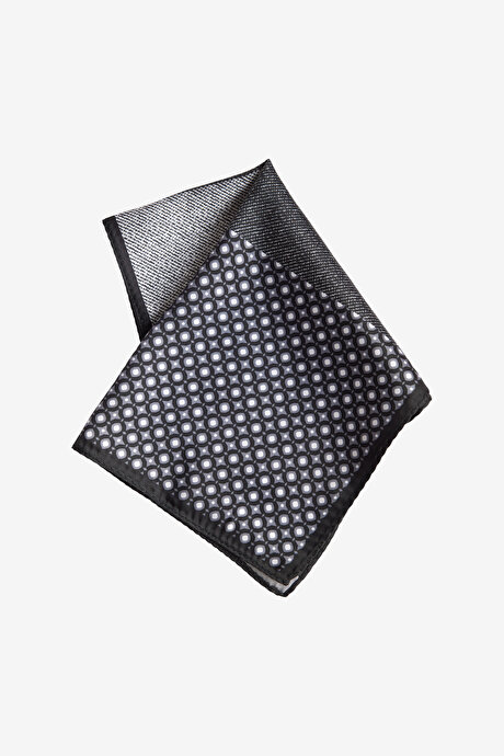 Desenli Siyah-Gri Mendil resmi